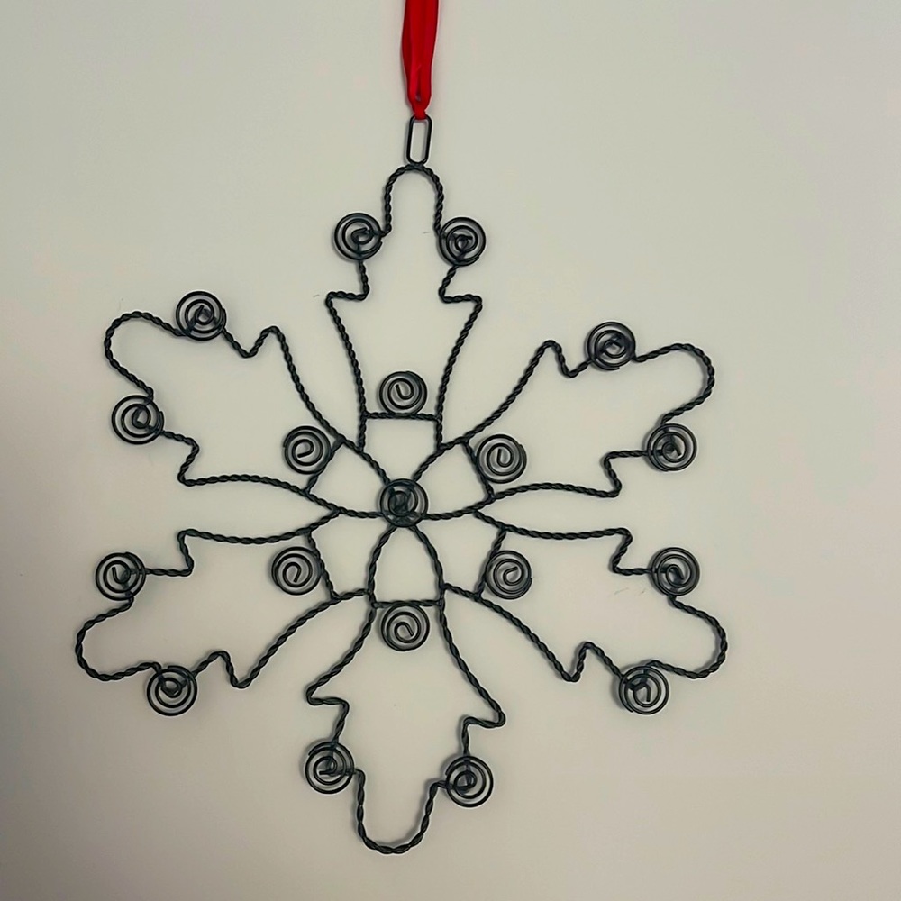 Christmas star wire card holder